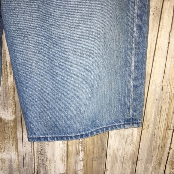 NWT Mother Loves Snacks Twizzy Knee Shorts High Rise Medium Wash High Waisted - Picture 2 of 7